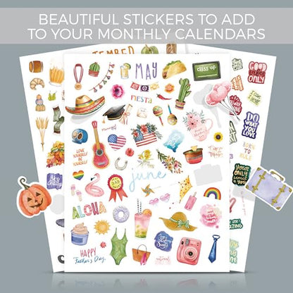 Aesthetic Monthly Planner Stickers - Holiday Sticker Set for Your Calendar