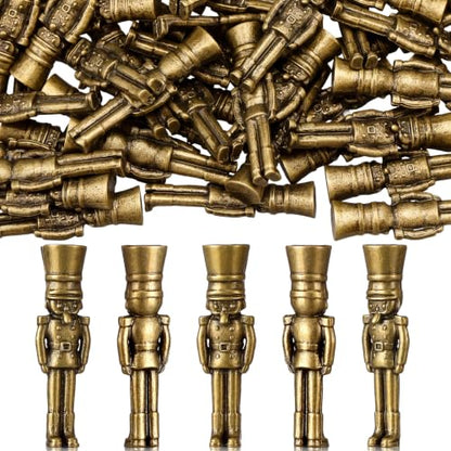 Civaner 50 Mini Christmas Nutcracker Figurines, Tiny Brass Christmas Decor - style: Nutcracker