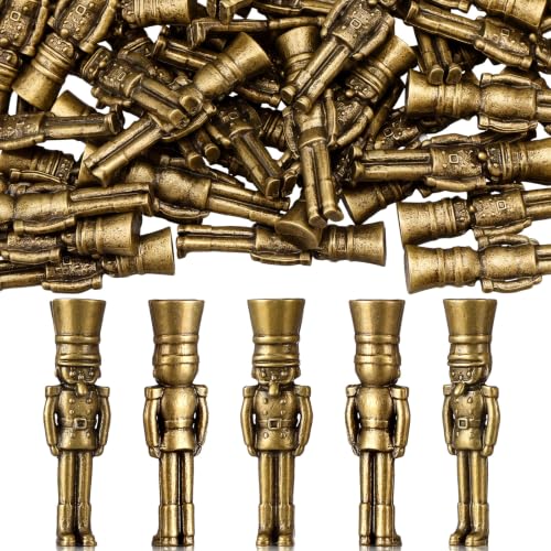 Civaner 50 Mini Christmas Nutcracker Figurines, Tiny Brass Christmas Decor - style: Nutcracker