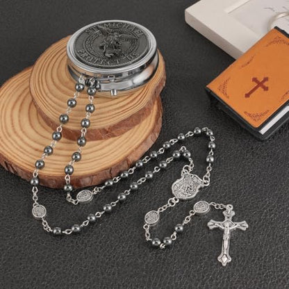 Saint Michael the Archangel Catholic Rosary Necklace - color: Saint Michael A