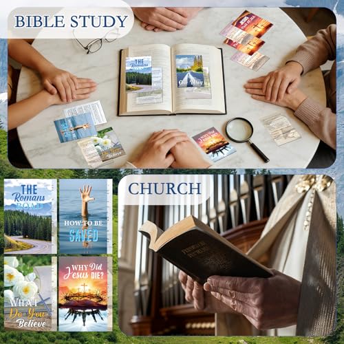 Gospel Tract Card Plan of Salvation 240 Pcs Christian Inspirational Plan of Salvation Cards Pocket Holy Postcard Bible Verse Bookmark Prayer Gift for Women Men Party Church Evangelism - color: Christian Inspirational