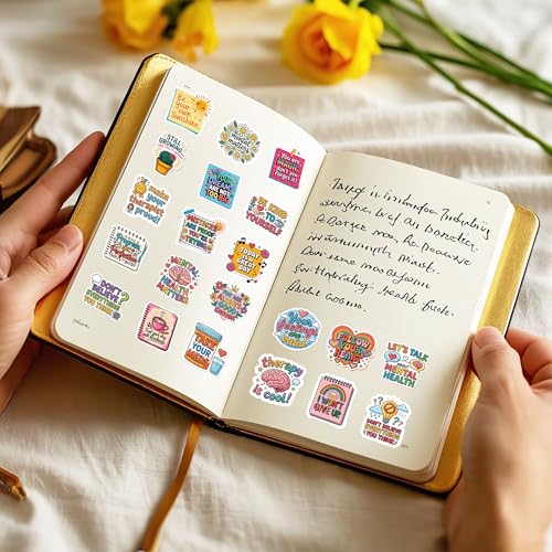 100 Pcs Mental Health Stickers, Positive Affirmation Self Care Stickers - color: Mental Health Affirmation