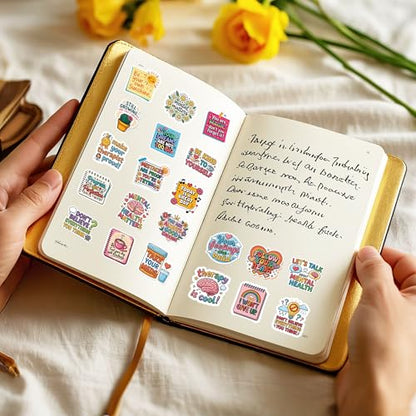 100 Pcs Mental Health Stickers, Positive Affirmation Self Care Stickers - color: Mental Health Affirmation