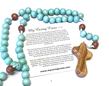 BC Inspirations Wooden Rosary (Sea Blue) - color: Sea Blue