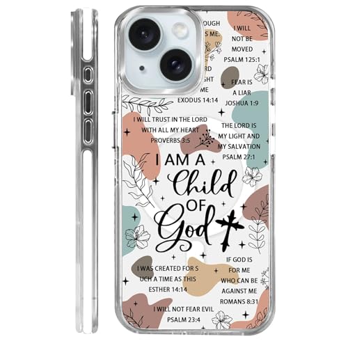 for iPhone 15 Case [Compatible with Magsafe],Girls Women Clear Magnetic Case Silicone Shockproof Protective Cover with Pattern Bible Verses - color: Bible Verses, size: iPhone 15