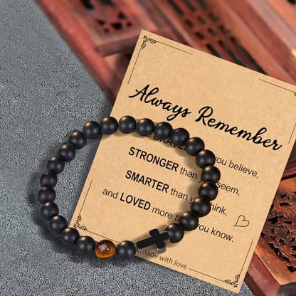 Christian Grandparents-Day Gifts for Men, Religious Cross Bracelet for Him - style: Always