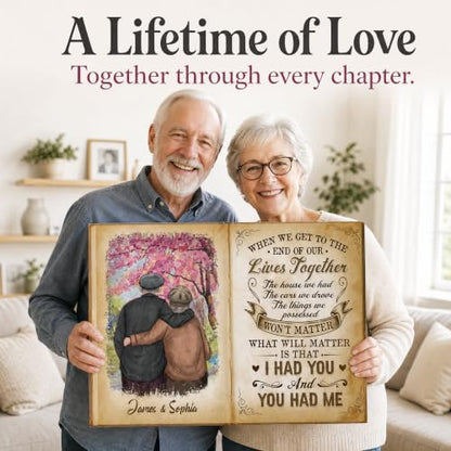 Ipplee Personalized Couples Canvas Together Forever Wall Art for Wife - color: Design22