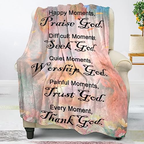 Christian Faith Inspirational Soft Throw Blanket - Religious and Spiritual Gift for Women/Men, Adults/Kids - Personalized 40"x60" - color: Bible1, size: 40" x 60"