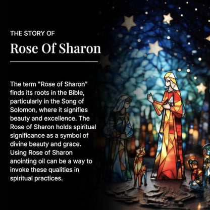 Rose of Sharon & Frankincense & Myrrh Anointing Oil Pack | Blessings from The Holy Lands | Blessed from Jerusalem | Christian Gifts | Biblical Spices | 2 x 9ml Each