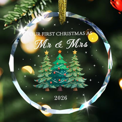 First Christmas Married Ornament 2026,Wedding Gifts - style: Wedding 2026