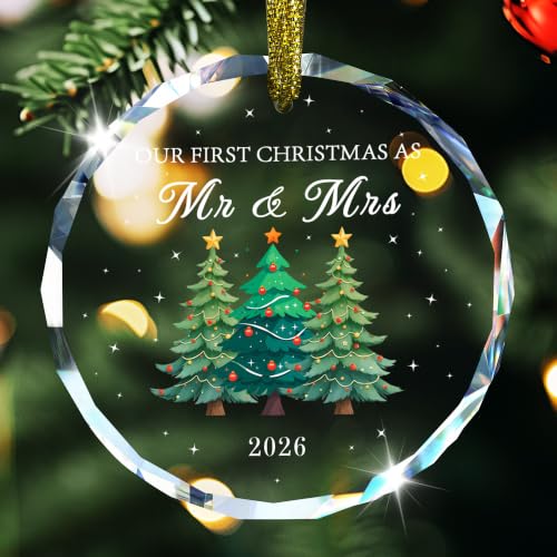 First Christmas Married Ornament 2026,Wedding Gifts - style: Wedding 2026