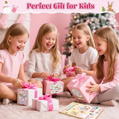 CY2SIDE Christmas Snow Globe House Stickers - 12 Set Christmas Pink Gingerbread Candy House Scene Stickers for School Reward, DIY Crystal Ball Sticker Xmas Winter Party Supplies - style: Christmas crystal ball