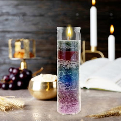 Mega Candles Unscented Devotional Vigil Prayer Wax Candle 3 Count 2" x 8" - color: Multicolor, size: 3 Pieces