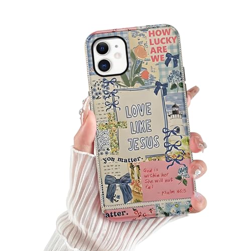 Cute Christian Bow Phone Case for iPhone 11 6.1'' - color: Bow bible verses collage, size: iPhone 11
