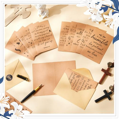 50 Sets Classic Christian Greeting Cards Bulk with Envelopes - style: Classic