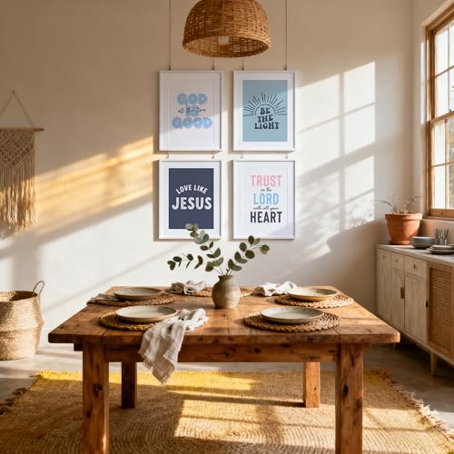 ZNGFON Trendy Christian Wall Art Prints Set of 4, God is good all the time Bible Verse Posters Room Wall Decor，Jesus Scripture Pictures Trendy Preppy Christian Prints，Teen Girls Gifts,8x10 Unframed - color: Christian 11