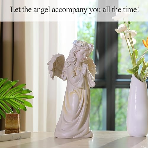 Angel Garden Statue, Memory Guardian Solar Decor with Warm Light - style: Praying Angel