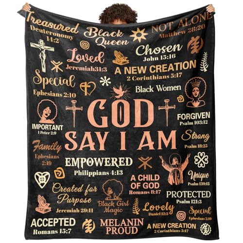African American Christian Gifts for Women, Black Women Religious Gifts - color: African American Christian Gifts, size: 60"x50"