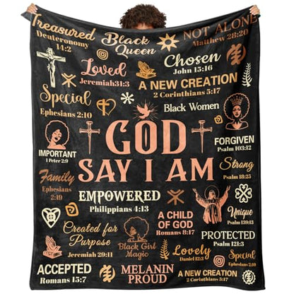 African American Christian Gifts for Women, Black Women Religious Gifts - color: African American Christian Gifts, size: 80"x60"