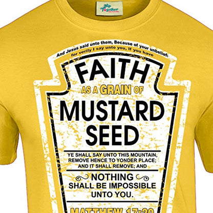 Hip Together Faith as a Grain of Mustard Seed Christian Parody T-Shirt - size: Large