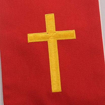 BLESSUME Church Clergy Pastor Reversible Stole - color: Red and White