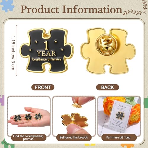20 Set Year of Service Pin Employee Appreciation Gifts Bulk - style: 1 Year