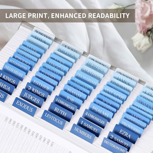 Taja Bible Tabs, 75 Large Print Index Tabs for Women & Men - color: A-ocean Serenity