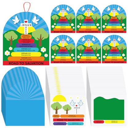 Motipuns 24 Sets Romans Road to Salvation Craft Kit Kids Sunday School