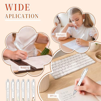 Inspirational Christian Gifts for Women, Bible Verse Ballpoint Pens 6 Pack - color: white01