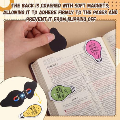 Eaasty 60 Pcs Vbs Light Bulb Magnetic Bookmarks for Illumination Themed - style: Pastel Bulb