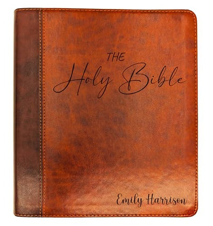 Personalized ESV Journaling Study Bible | Custom Engraved Name | Wide Margin for Notes | Christian Gift for Men & Women (Holy Bible) - color: Holy Bible