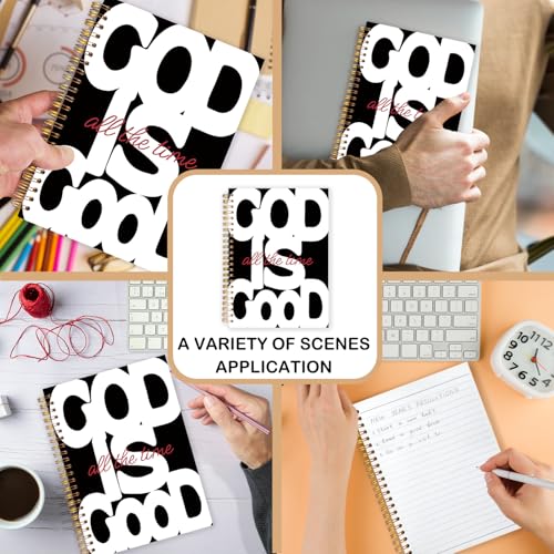 God Is Good Notebooks Christian School Supplies, Black Office Supplies for Desk Women, Prayer Journal for Woman, Bible Journaling Notebooks for Office School, 5.5x8.3 Inch - color: Black God is Good