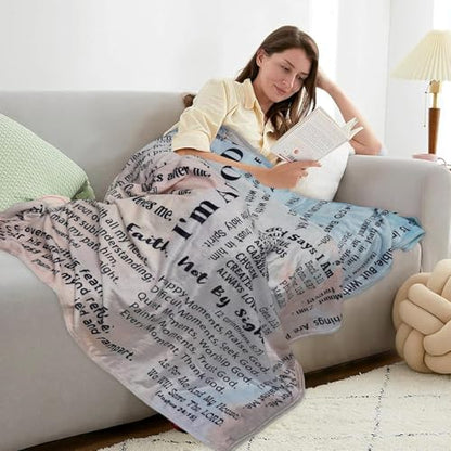 Christian Blanket Gifts for Women Men, Religious Blanket with Bible Verse 60"x50", Scripture Blankets, Catholic Spiritual Gifts, Faith Based Gifts