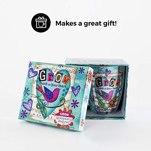 Divinity Boutique Ceramic Mug Grow Peace Bird, 12 ounce - color: Grow Peace Bird