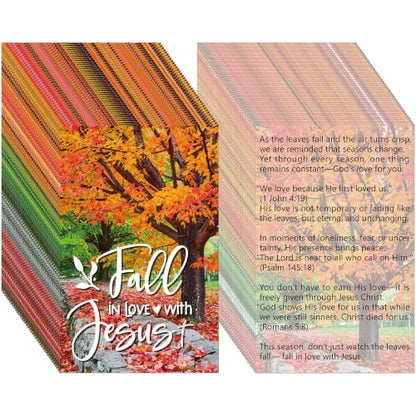 Halloween Gospel Tracts for Evangelism, Christian Tracts - color: Fall in Love With Jesus