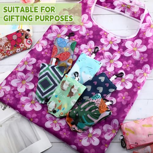 Paterr 24 Pcs Reusable Grocery Shopping Bags Foldable Bulk - style: Retro Style