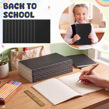 Handepo 100 Pack A5 Composition Notebooks Bulk 5"x8" Notebooks,Black - color: Black, size: A5