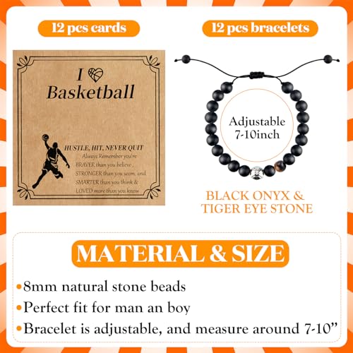 12 Set Sport Adjustable Bracelets Gift - color: Black, size: Basketball