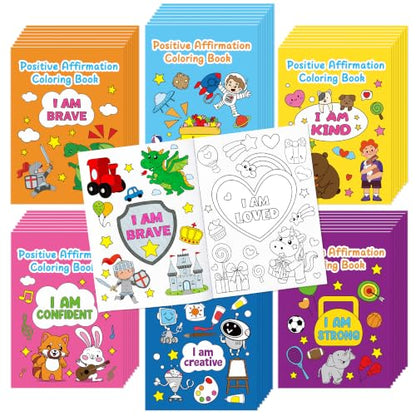 Dvbonike 48Pcs Positive Affirmation Coloring Books Motivational DIY Pages - color: B-Positive Affirmation (48Pcs)