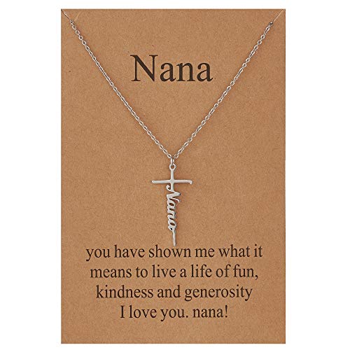 Lcherry Faith Cross Pendant Necklace for Women Religious Christian Jewelry Birthday Christmas Gifts for Women - style: 6-Nana