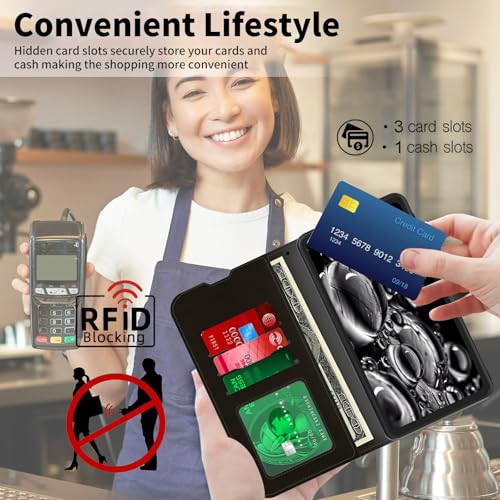 for Samsung Galaxy S26 Case with Screen Protector & Kickstand & Card Holder & Wrist Strap Flip Folio Leather Slim Wallet Magnetic Rugged Heavy Duty Protective Cover,Jesus Bible Cross - color: Jesus Bible Cross, size: for Samsung Galaxy S26