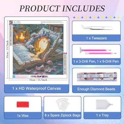 Diamond Art Kits for Adults, Magic Book Diamond Painting Kit, 14x14 Inch - color: CYDP1P18