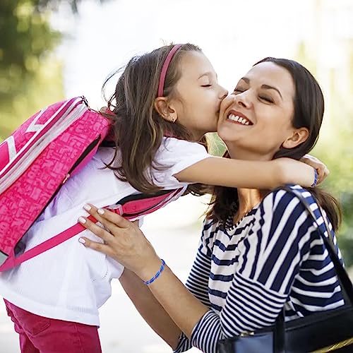 First Day of School Bracelets, Back to School Bracelets Mommy and Me - color: 2PCS Blue