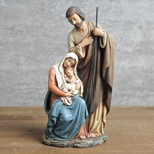 BC Catholic Holy Family Statue 6" H Nativity Scene Mini Figurine - color: Renaissance Full Color, size: 6 inches H