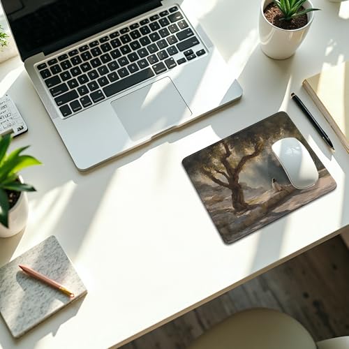 Christian Jesus Mouse Pad, Jesus Resting Under Tree Christian Faith Religious Mouse Pads Mousepad for Home Office Dorm Computers Laptop Supplies Desk Accessories, 9.5x7.9 Inch - color: 30Child, size: 9.5L x 7.9W inches
