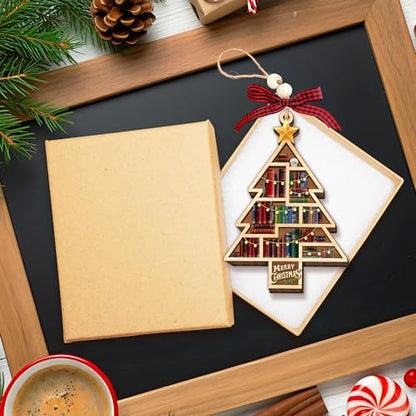 HEXMOZ Book Lover Christmas Ornaments 2026 - Book Lovers Gifts for Women - color: Book Lover