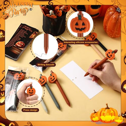 Sayglossy 30 Sets Christian Halloween Favors Pumpkin Pens Bookmark Decor