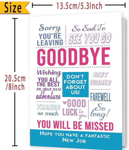 FANCYLUCKY New Job Card, Funny Goodbye Card for Women Men - style: FY-383