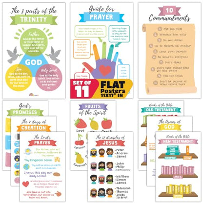Sproutbrite 12 Pack 12'' x 16'' Educational Sunday School Posters - color: Sunday School Poster