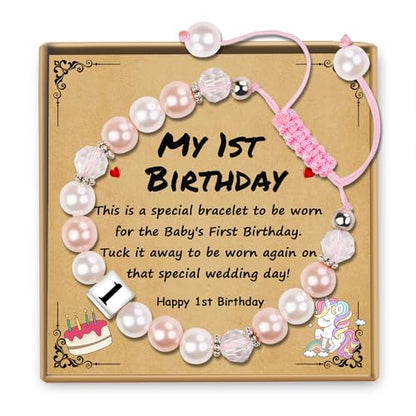 Sereney Birthday Gifts for Girls, 1-16 Year Old Girl Birthday Bracelet Gift - style: 1st Bday